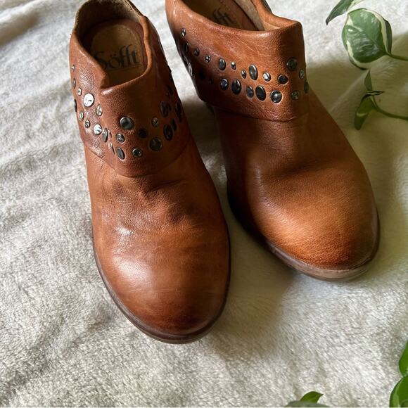 Sofft Studded Leather Heeled Mules - Picture 3 of 10